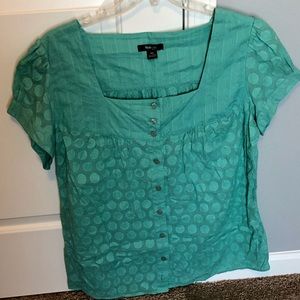 Style & Co Women's Plus Size Sequin Button Top